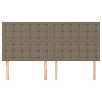 Kopfteil Taupe 200 x 5 x 118/128 cm Stoff