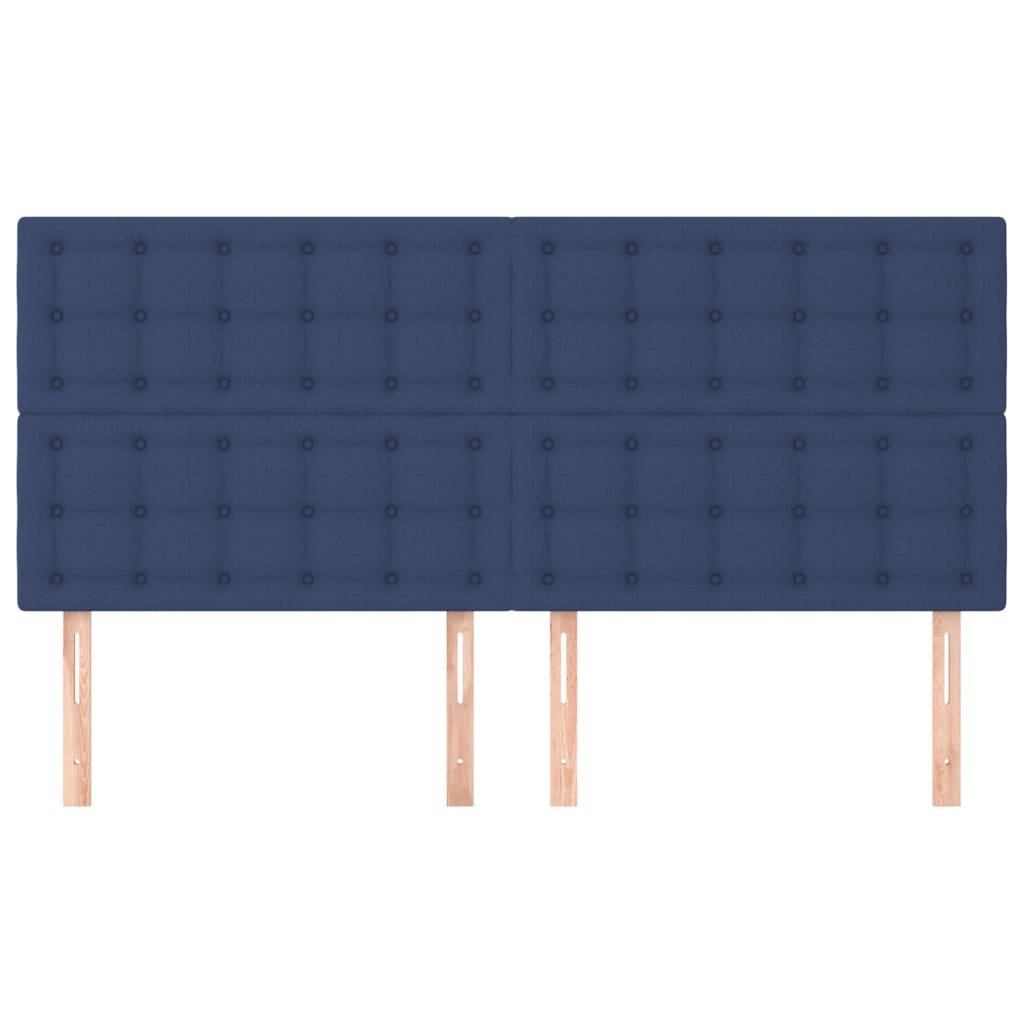 Kopfteil Blau 200 x 5 x 118/128 cm Stoff