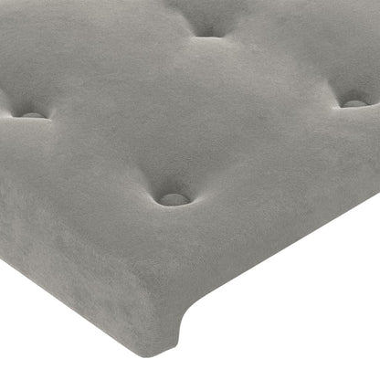 Kopfteil Hellgrau 80x5x118/128 cm Samt