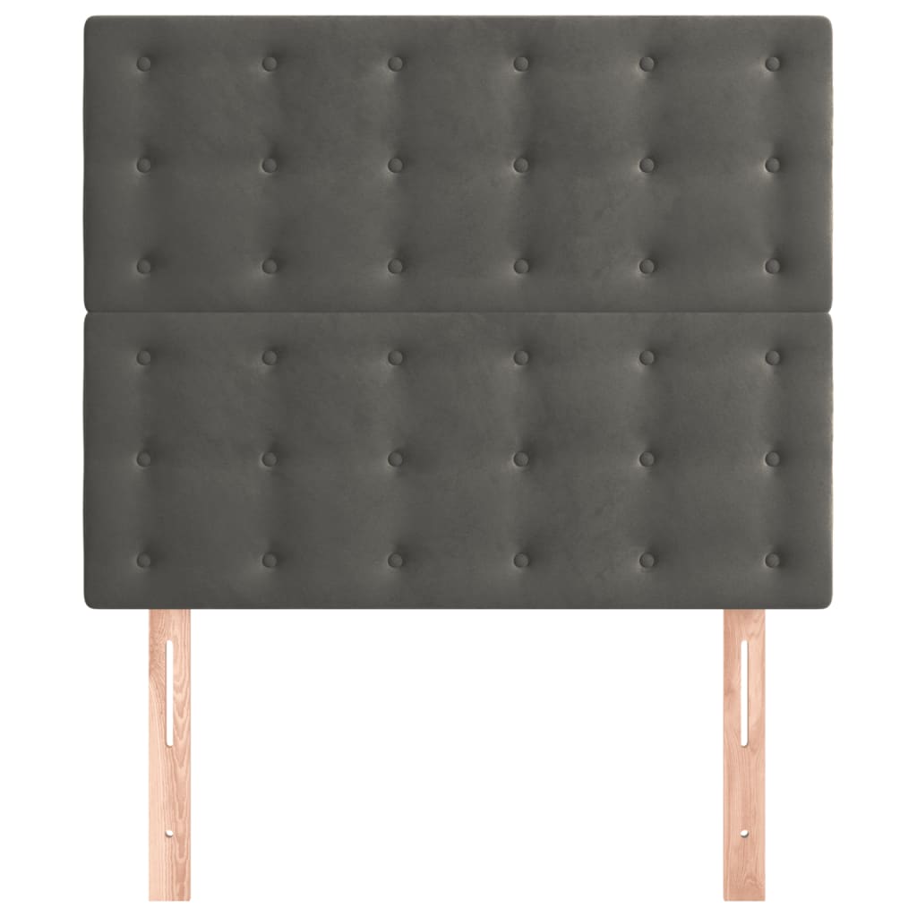 Kopfteil Dunkelgrau 80 x 5 x 118/128 cm Samt