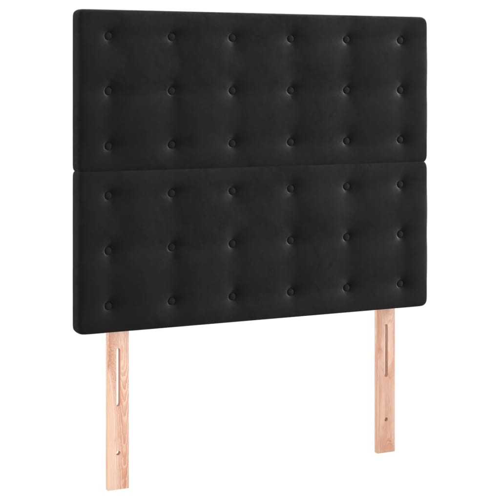 Kopfteil Schwarz 80x5x118/128 cm Samt