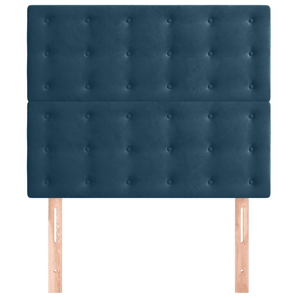 Kopfteil Dunkelblau 80x5x118/128 cm Samt