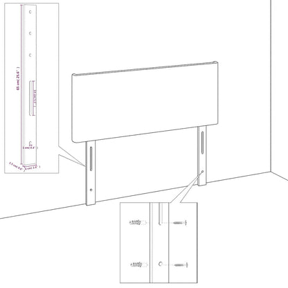 Kopfteil Dunkelblau 80x5x118/128 cm Samt