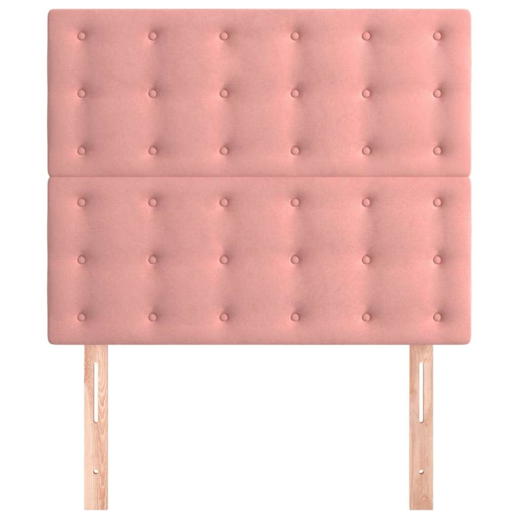Kopfteil Rosa 80x5x118/128 cm Samt
