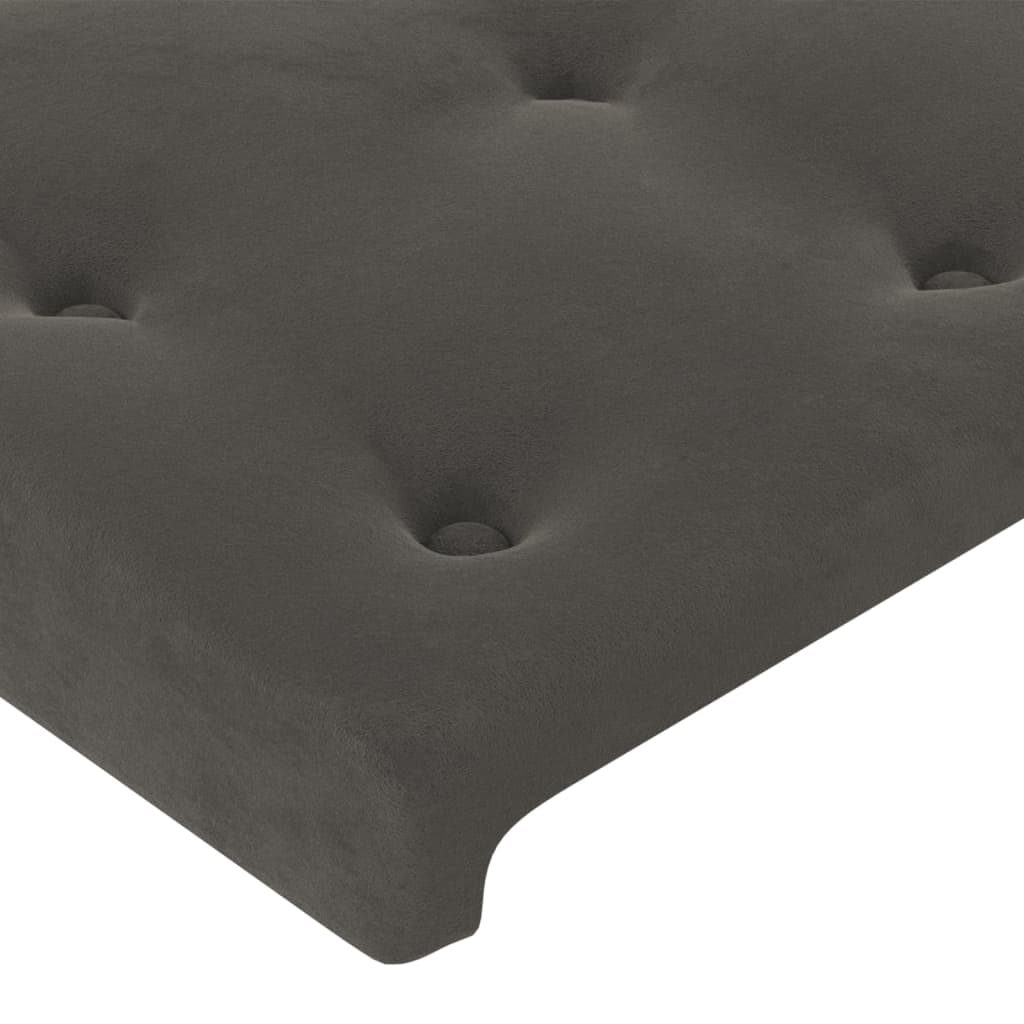 Kopfteil Dunkelgrau 90 x 5 x 118/128 cm Samt