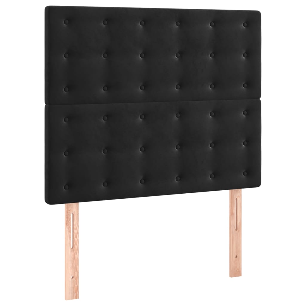Kopfteil Schwarz 90x5x118/128 cm Samt