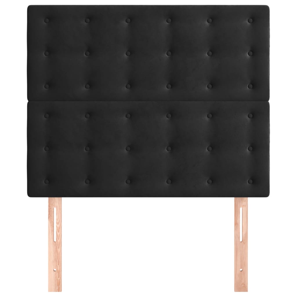 Kopfteil Schwarz 90x5x118/128 cm Samt