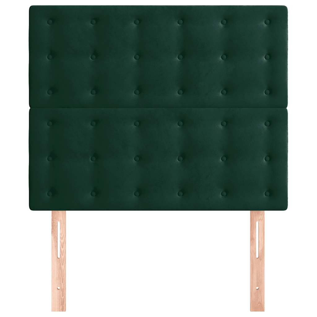 Kopfteil Dunkelgrün 90x5x118/128 cm Samt