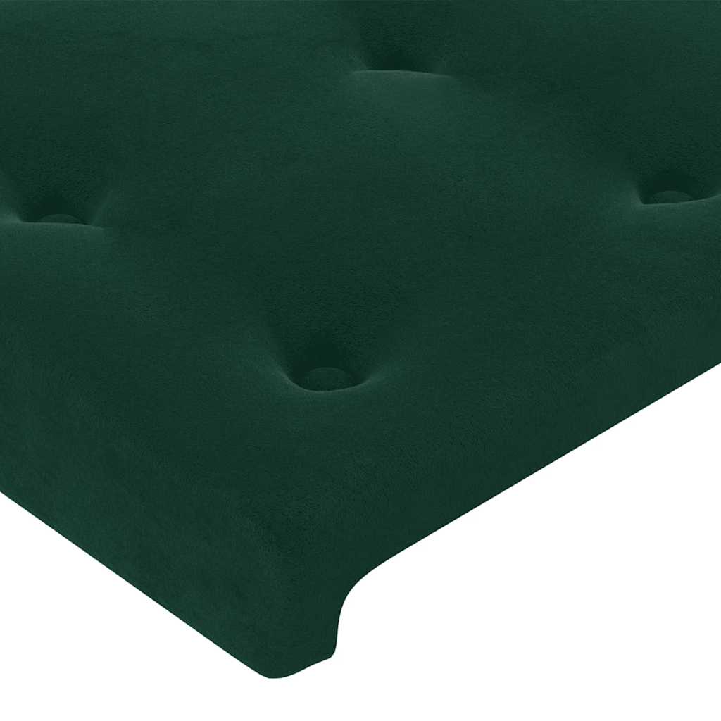 Kopfteil Dunkelgrün 90x5x118/128 cm Samt