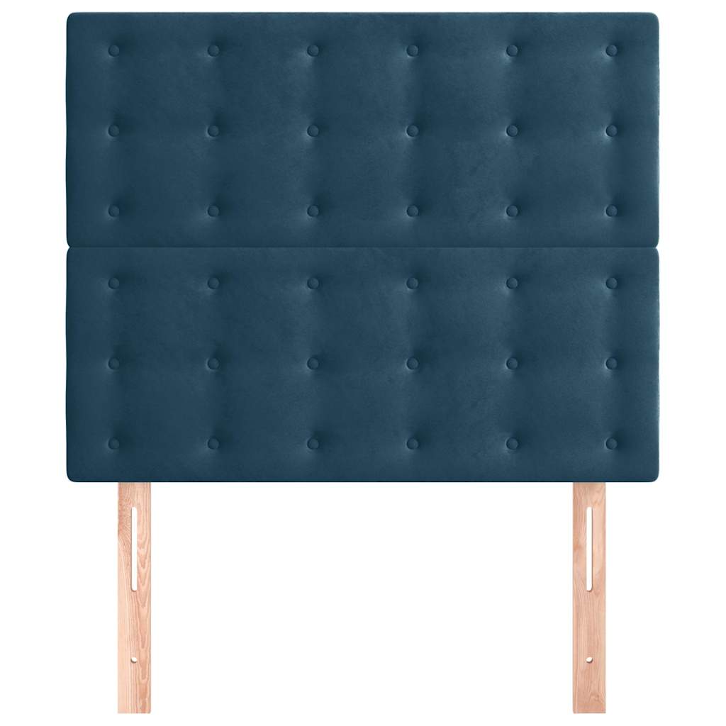 Kopfteil Dunkelblau 90x5x118/128 cm Samt