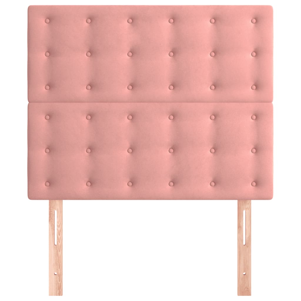 Kopfteil Rosa 90x5x118/128 cm Samt