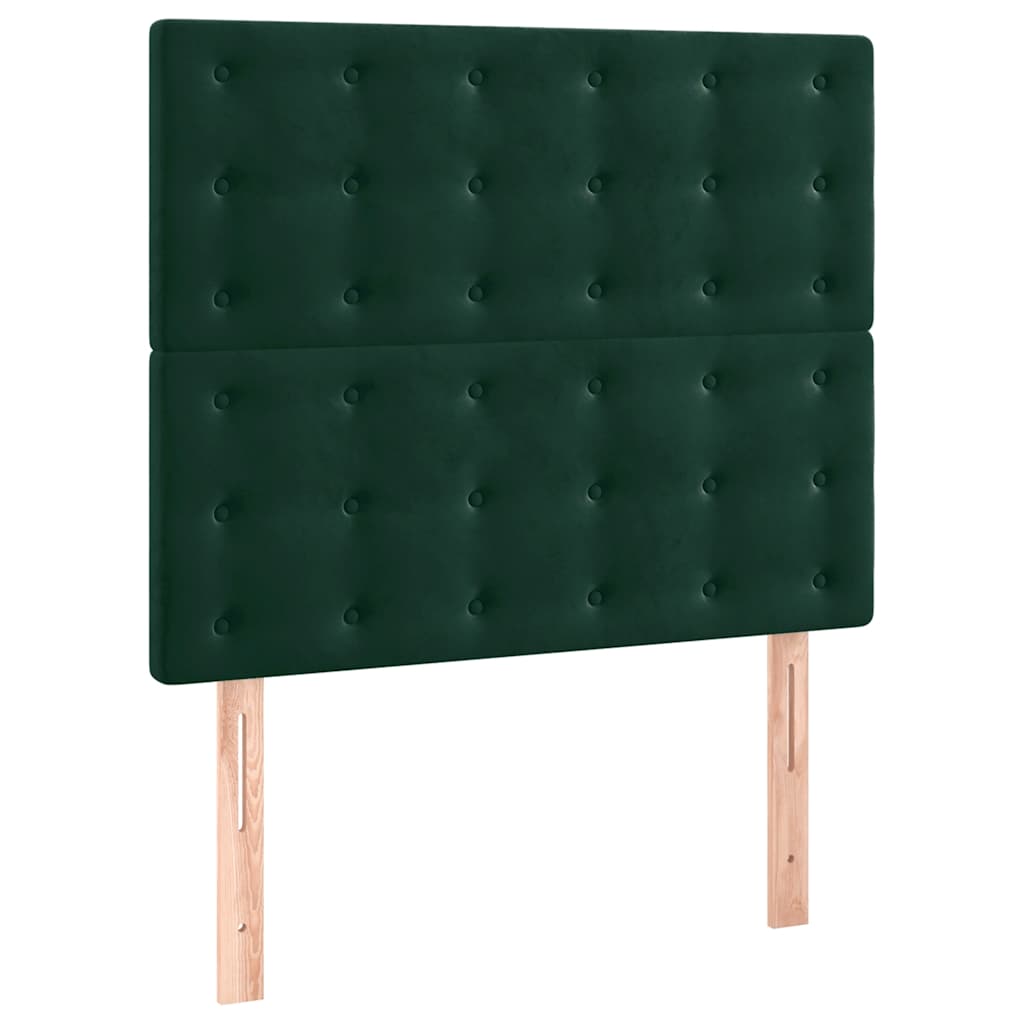 Kopfteil Dunkelgrün 100x5x118/128 cm Samt