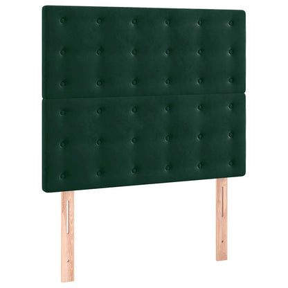 Kopfteil Dunkelgrün 100x5x118/128 cm Samt