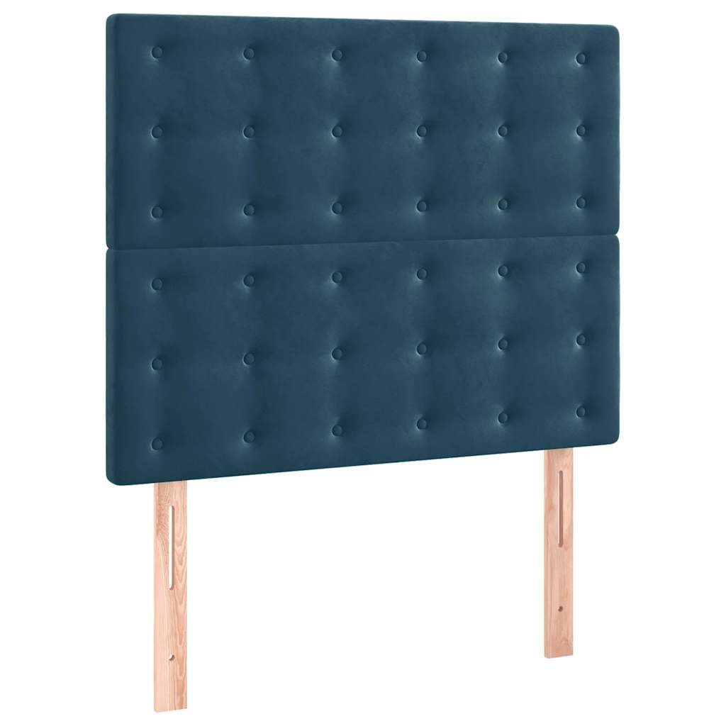Kopfteil Dunkelblau 100x5x118/128 cm Samt