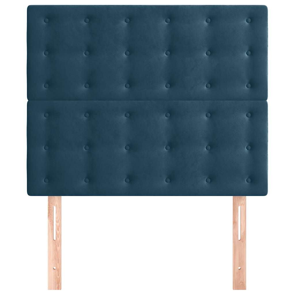 Kopfteil Dunkelblau 100x5x118/128 cm Samt
