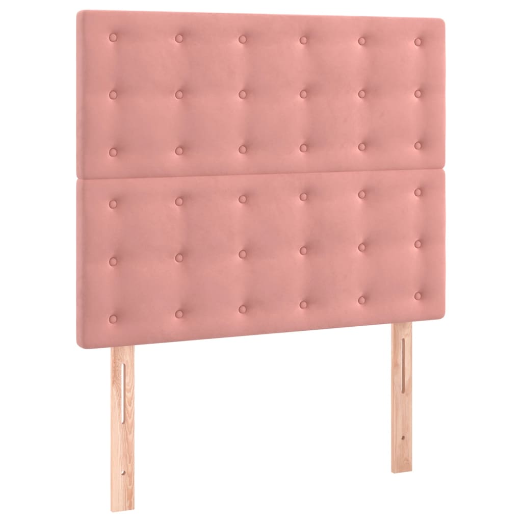 Kopfteil Rosa 100 x 5 x 118/128 cm Samt