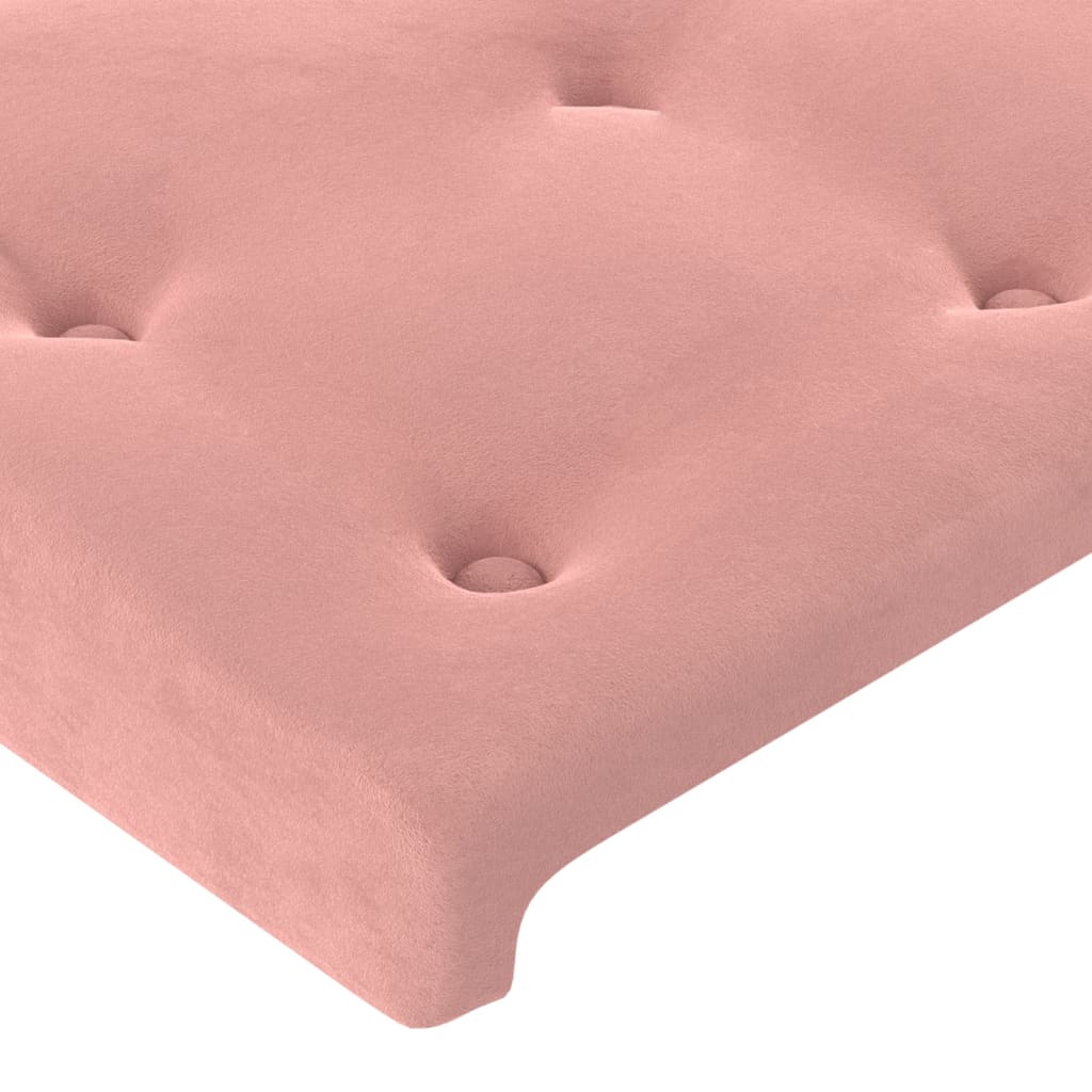 Kopfteil Rosa 100 x 5 x 118/128 cm Samt