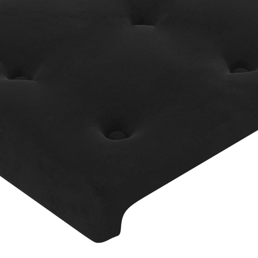 Kopfteil Schwarz 144x5x118/128 cm Samt