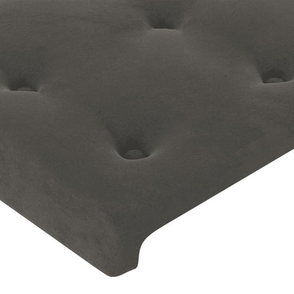 Kopfteil Dunkelgrau 160 x 5 x 118/128 cm Samt