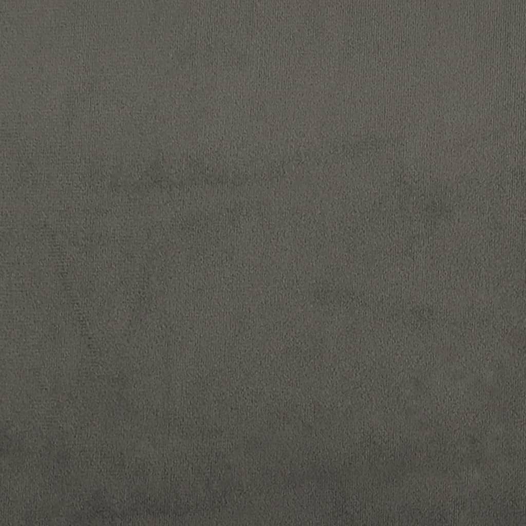 Kopfteil Dunkelgrau 160 x 5 x 118/128 cm Samt