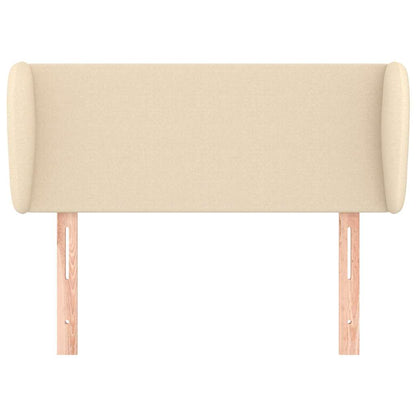 Kopfteil mit Ohren Creme 83x23x78/88 cm Stoff