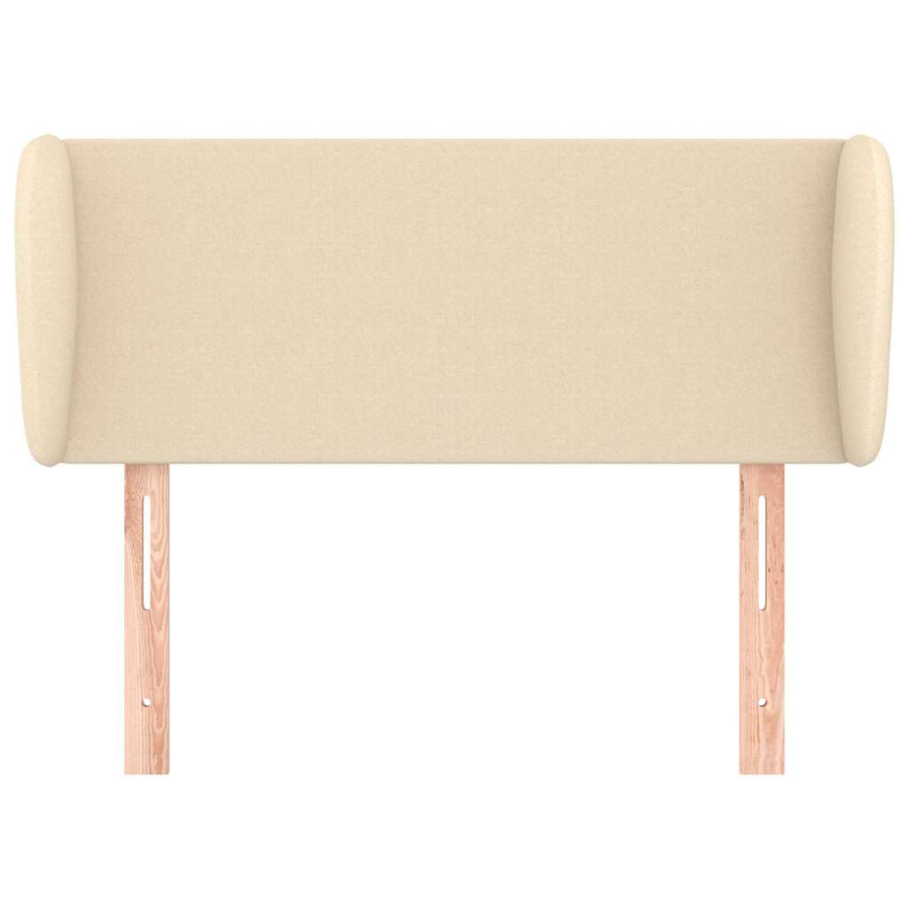Kopfteil mit Ohren Creme 93x23x78/88 cm Stoff