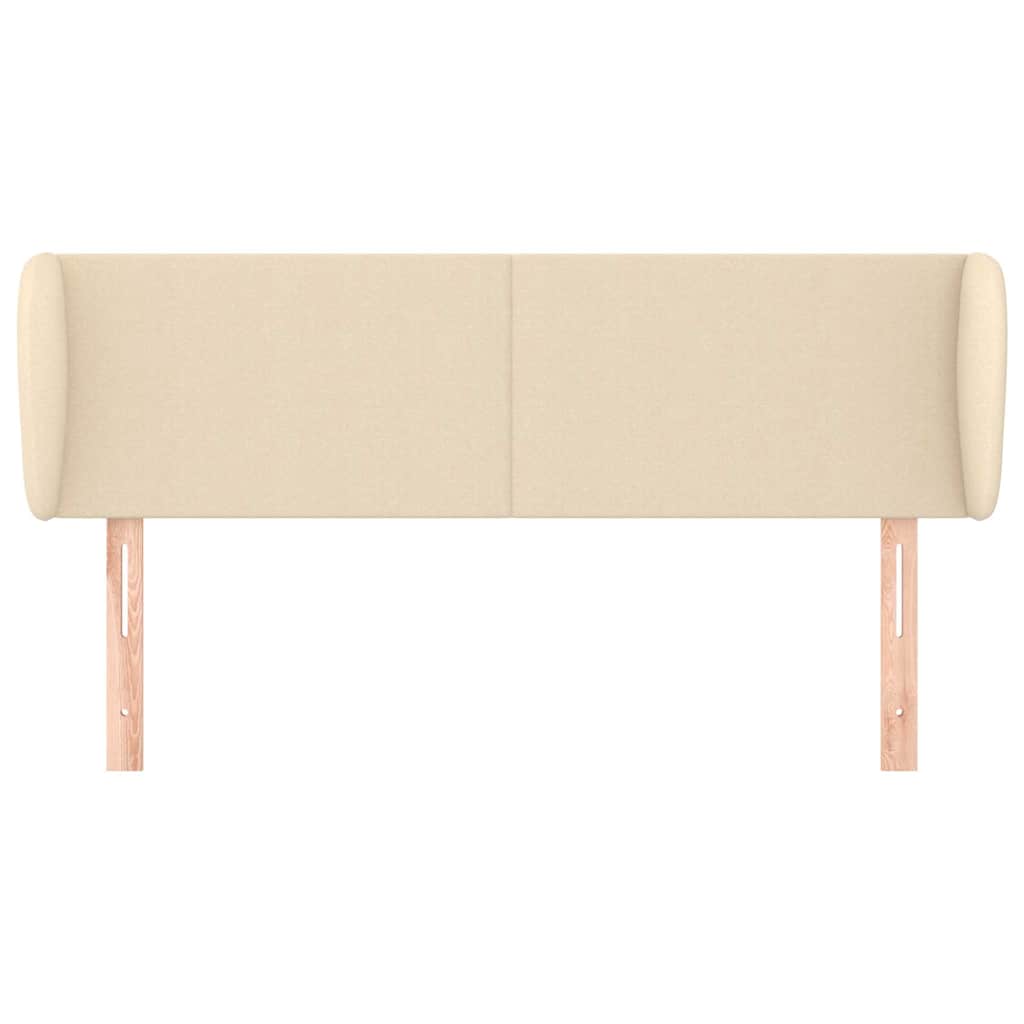 Kopfteil mit Ohren Creme 147x23x78/88 cm Stoff