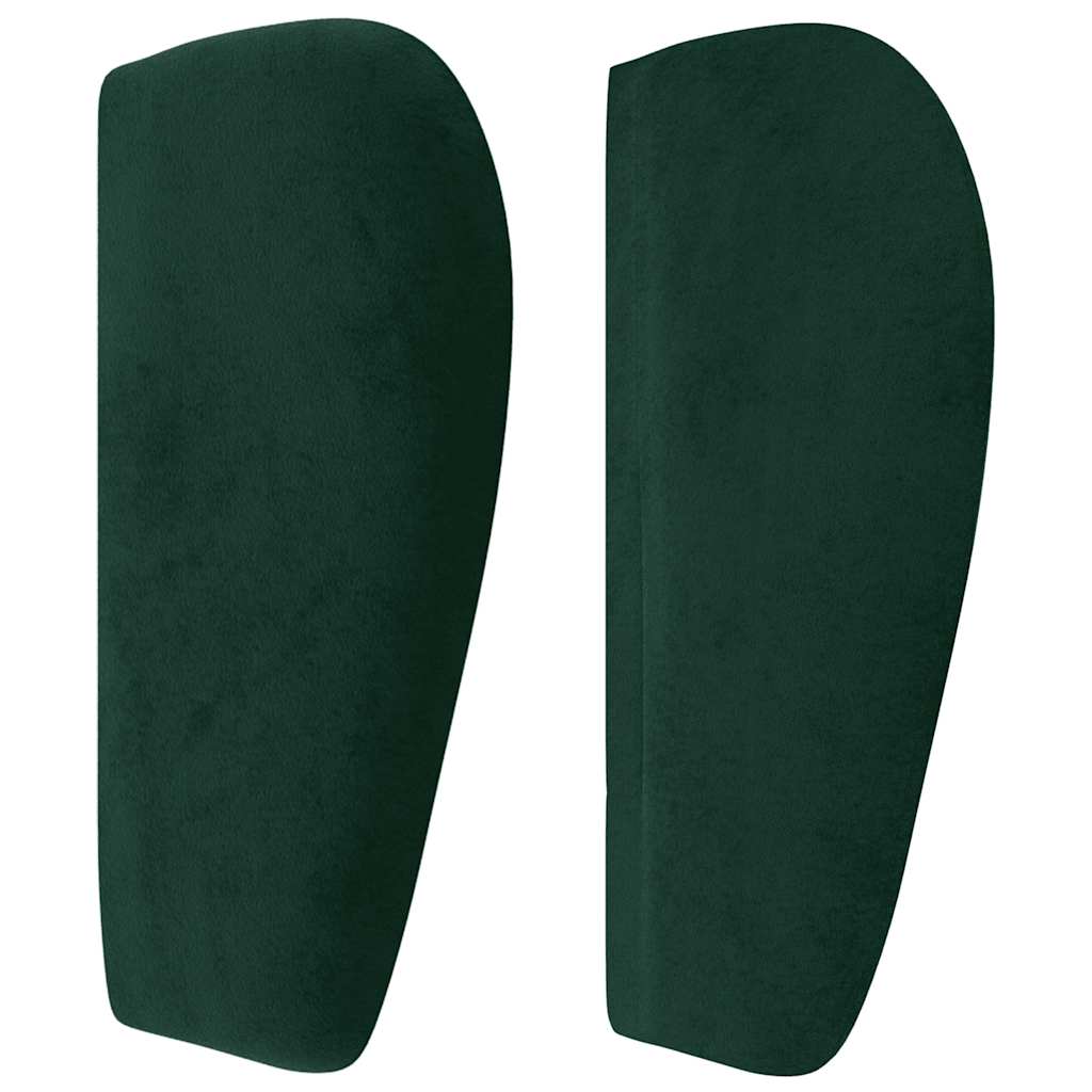 Kopfteil mit Ohren Dunkelgrün 83x23x78/88 cm Samt