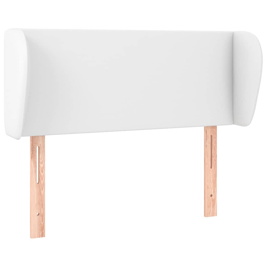 Kopfteil mit Ohren Weiß 83x23x78/88 cm Kunstleder