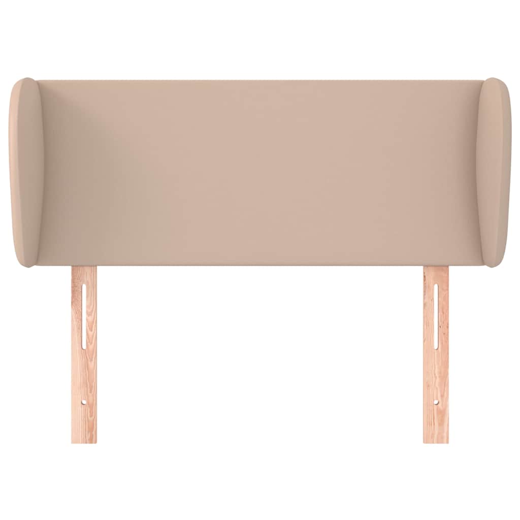 Kopfteil mit Ohren Cappuccino-Braun 83x23x78/88 cm Kunstleder