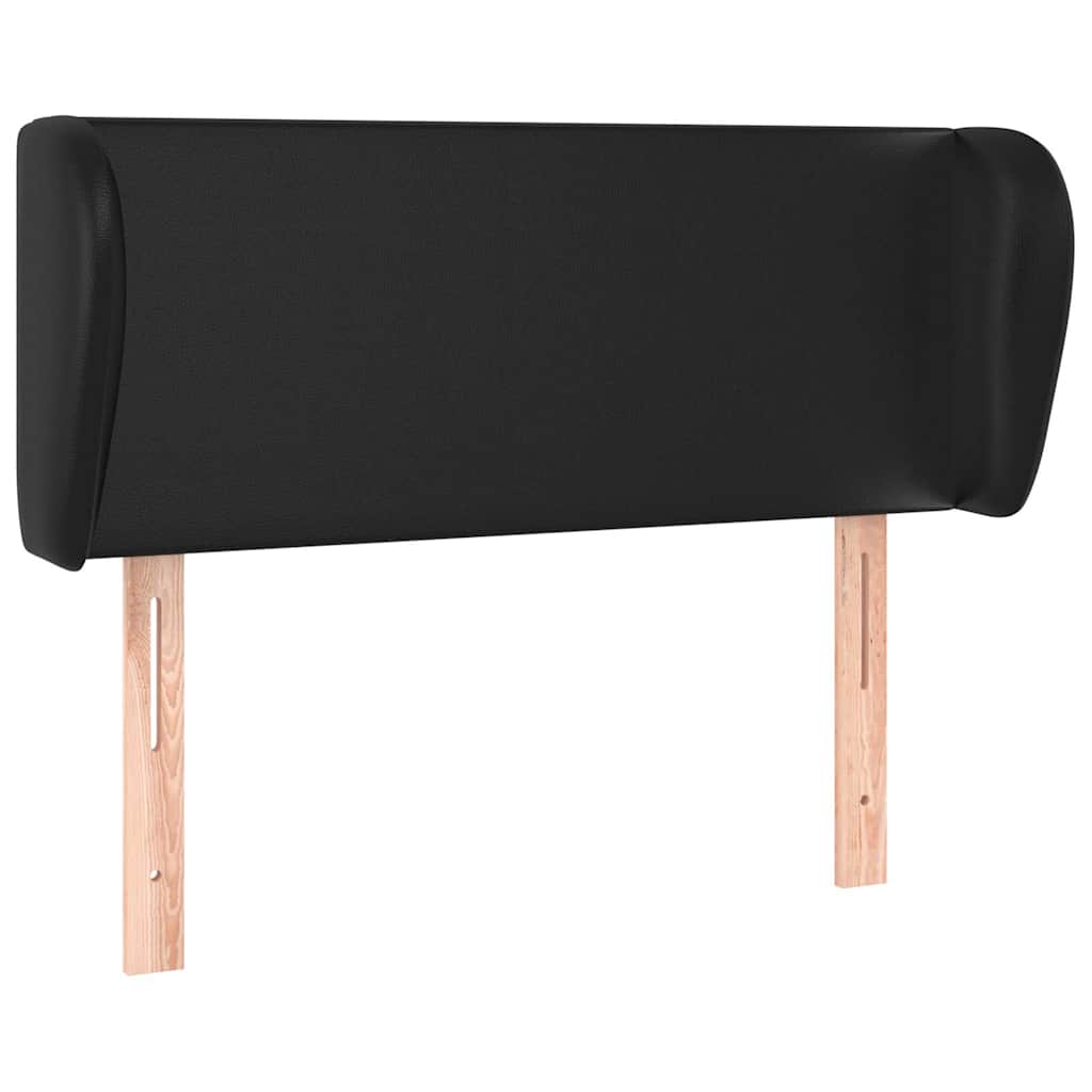 Kopfteil mit Ohren Schwarz 93x23x78/88 cm Kunstleder