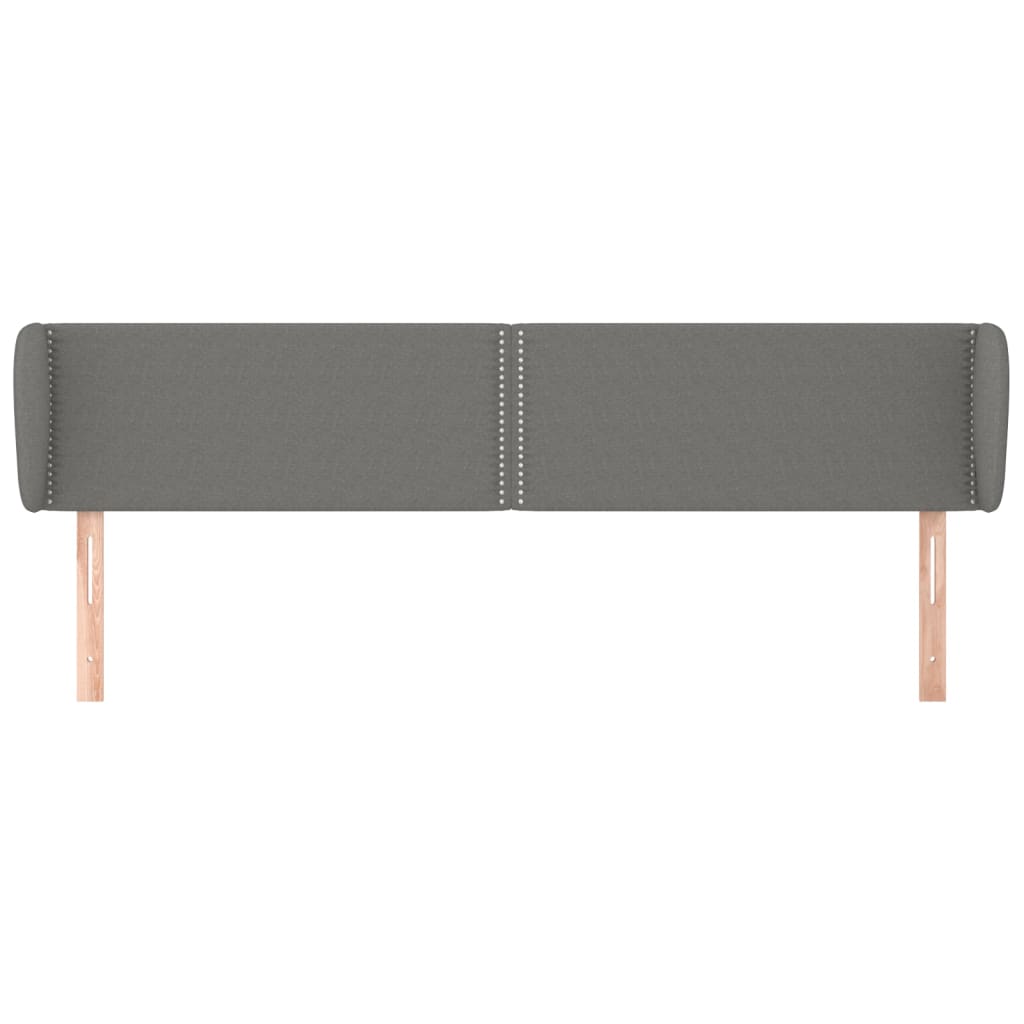 Kopfteil mit Ohren Dunkelgrau 183x23x78/88 cm Stoff