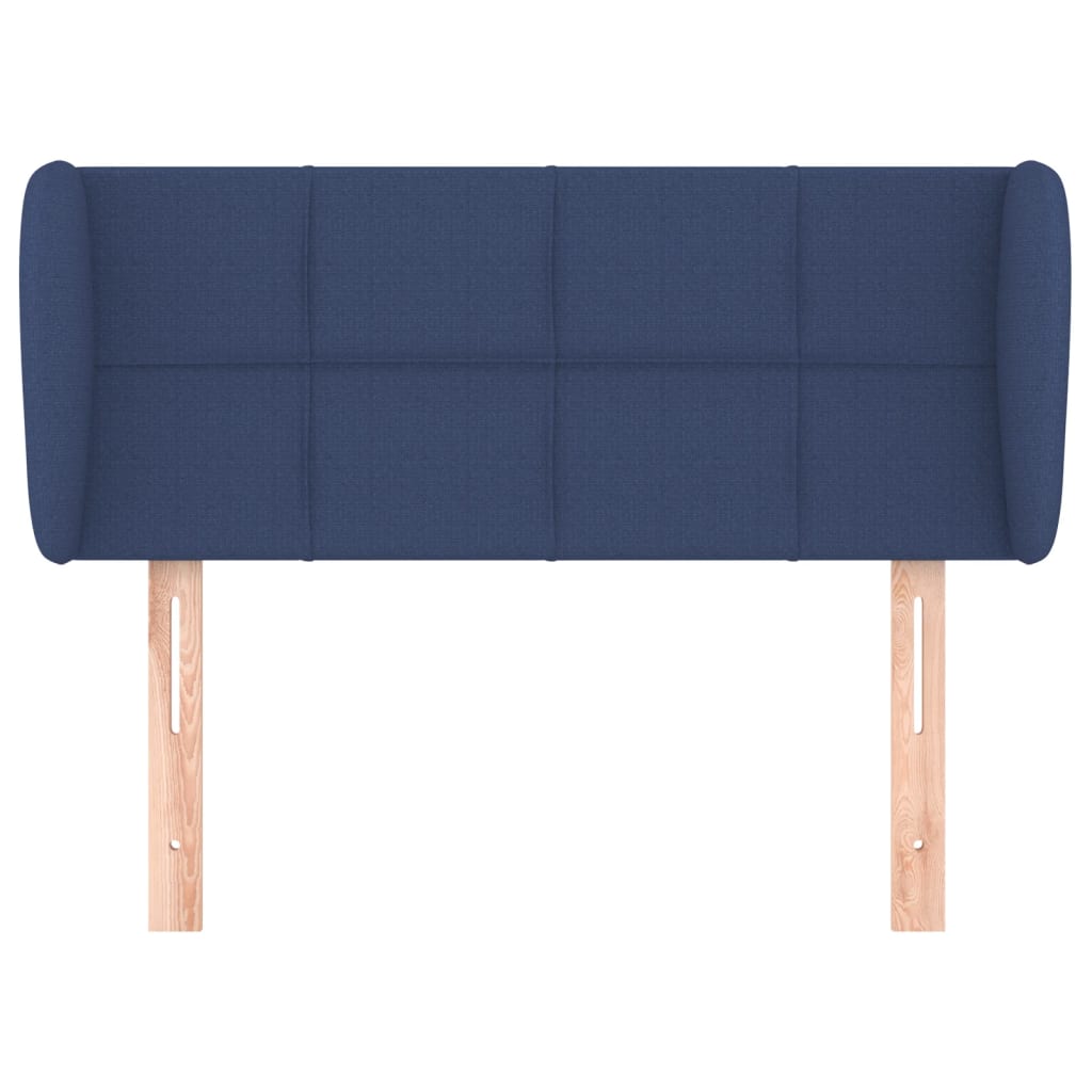 Kopfteil mit Ohren Blau 83x23x78/88 cm Stoff