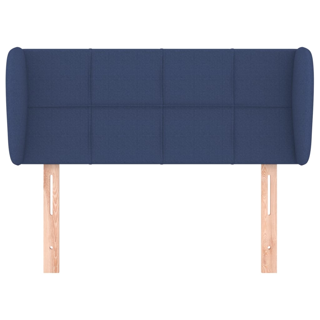 Kopfteil mit Ohren Blau 93x23x78/88 cm Stoff