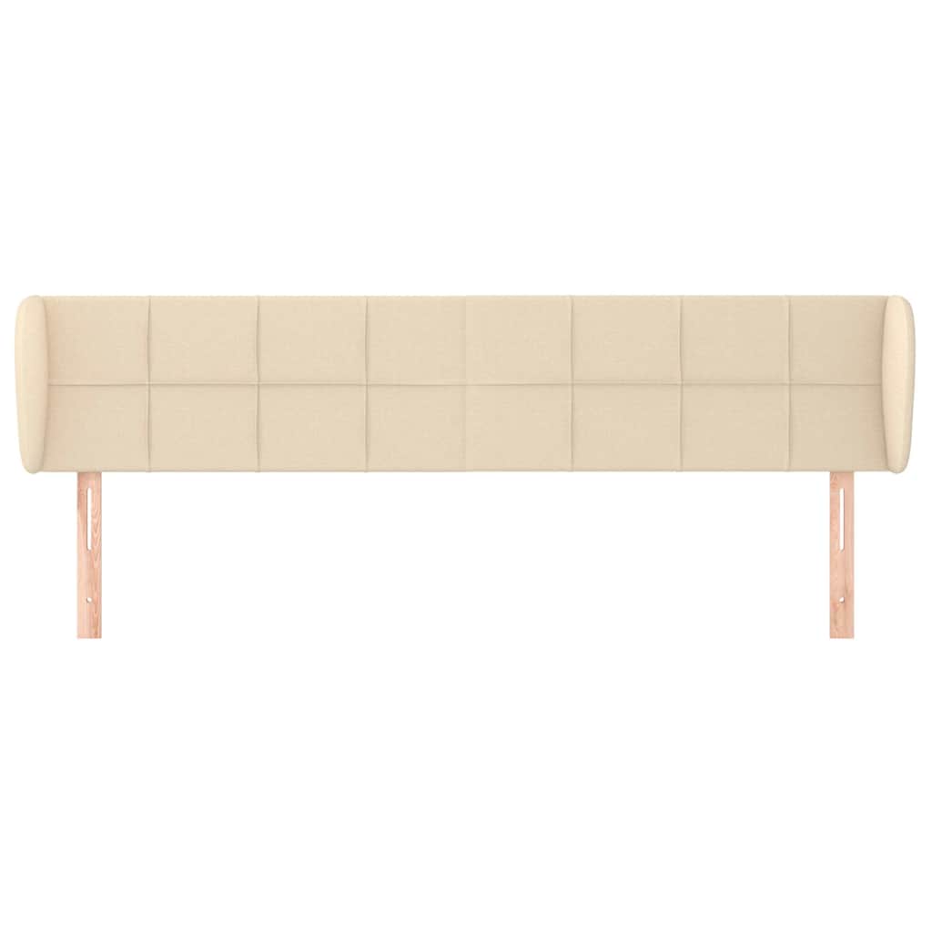 Kopfteil mit Ohren Creme 183x23x78/88 cm Stoff