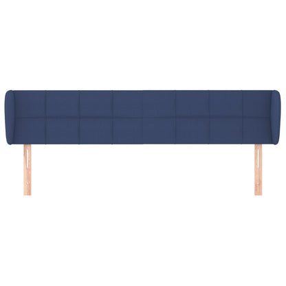 Kopfteil mit Ohren Blau 183x23x78/88 cm Stoff