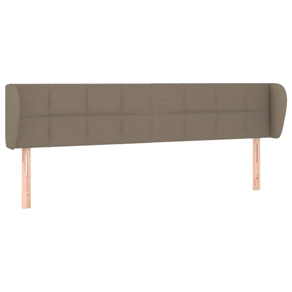 Kopfteil mit Ohren Taupe 203x23x78/88 cm Stoff