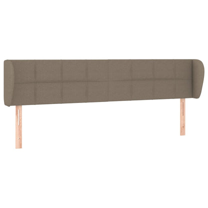 Kopfteil mit Ohren Taupe 203x23x78/88 cm Stoff