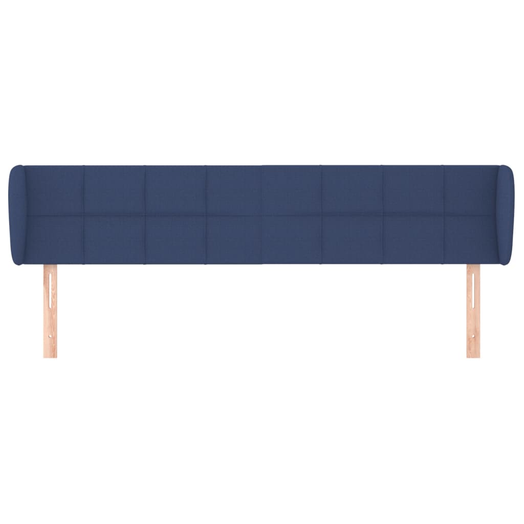 Kopfteil mit Ohren Blau 203x23x78/88 cm Stoff