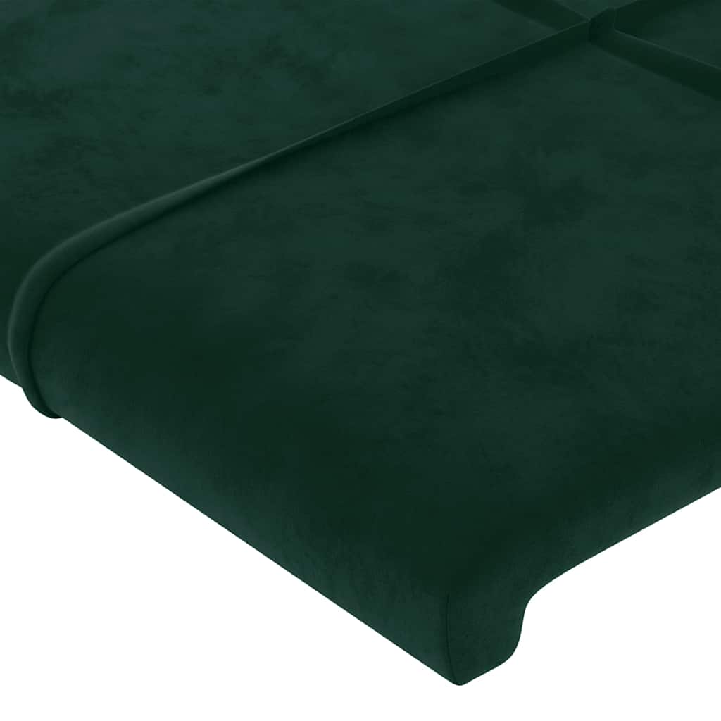 Kopfteil mit Ohren Dunkelgrün 83x23x78/88 cm Samt