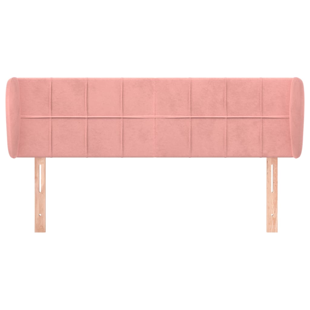 Kopfteil mit Ohren Rosa 147x23x78/88 cm Samt