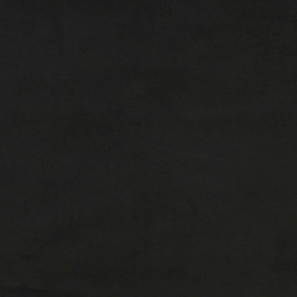 Kopfteil mit Ohren Schwarz 203x23x78/88 cm Samt
