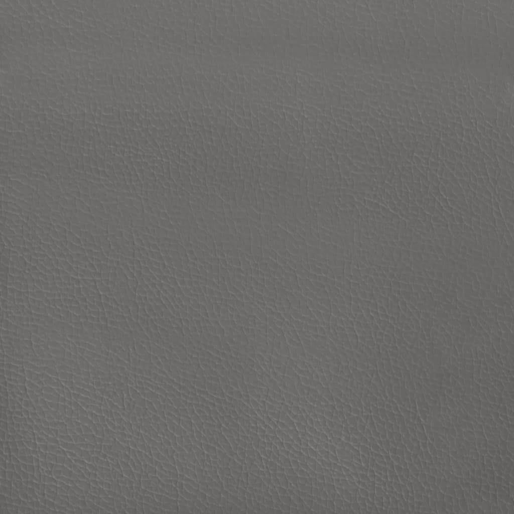 Kopfteil mit Ohren Grau 147x23x78/88 cm Kunstleder