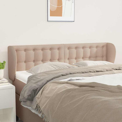 Kopfteil mit Ohren Cappuccino-Braun 147x23x78/88 cm Kunstleder