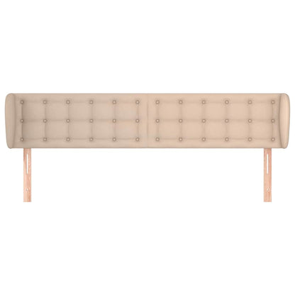 Kopfteil mit Ohren Cappuccino-Braun 183x23x78/88 cm Kunstleder