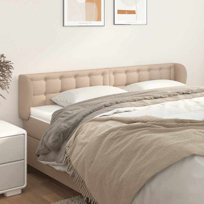 Kopfteil mit Ohren Cappuccino-Braun 183x23x78/88 cm Kunstleder