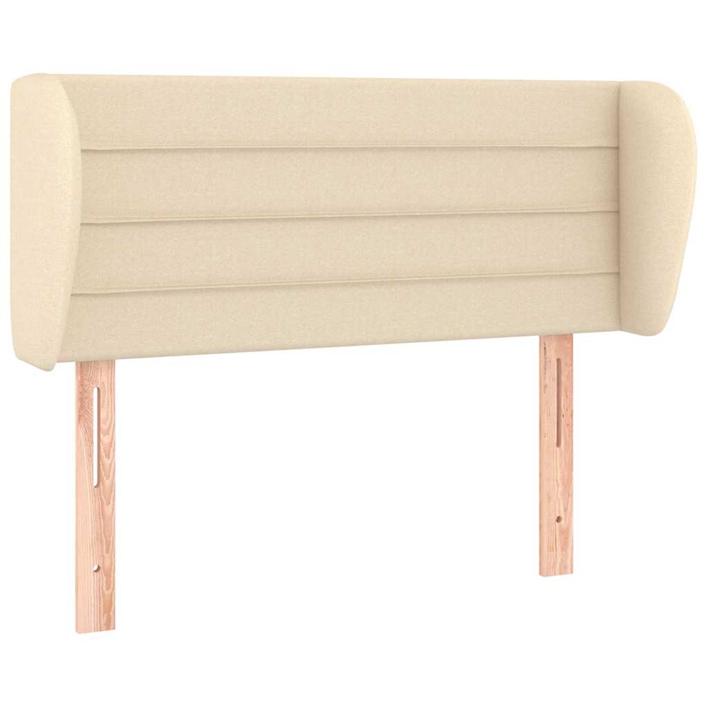Kopfteil mit Ohren Creme 103x23x78/88 cm Stoff
