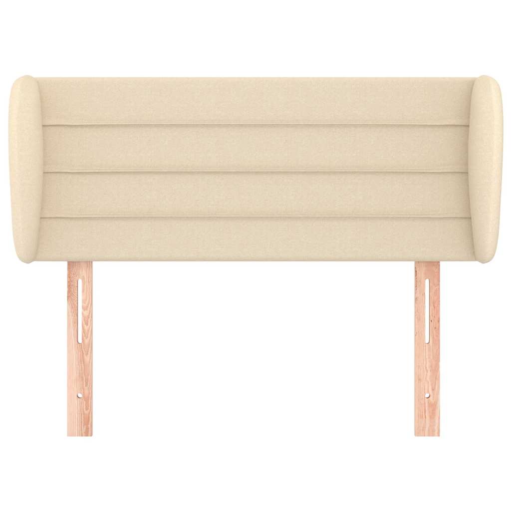 Kopfteil mit Ohren Creme 103x23x78/88 cm Stoff