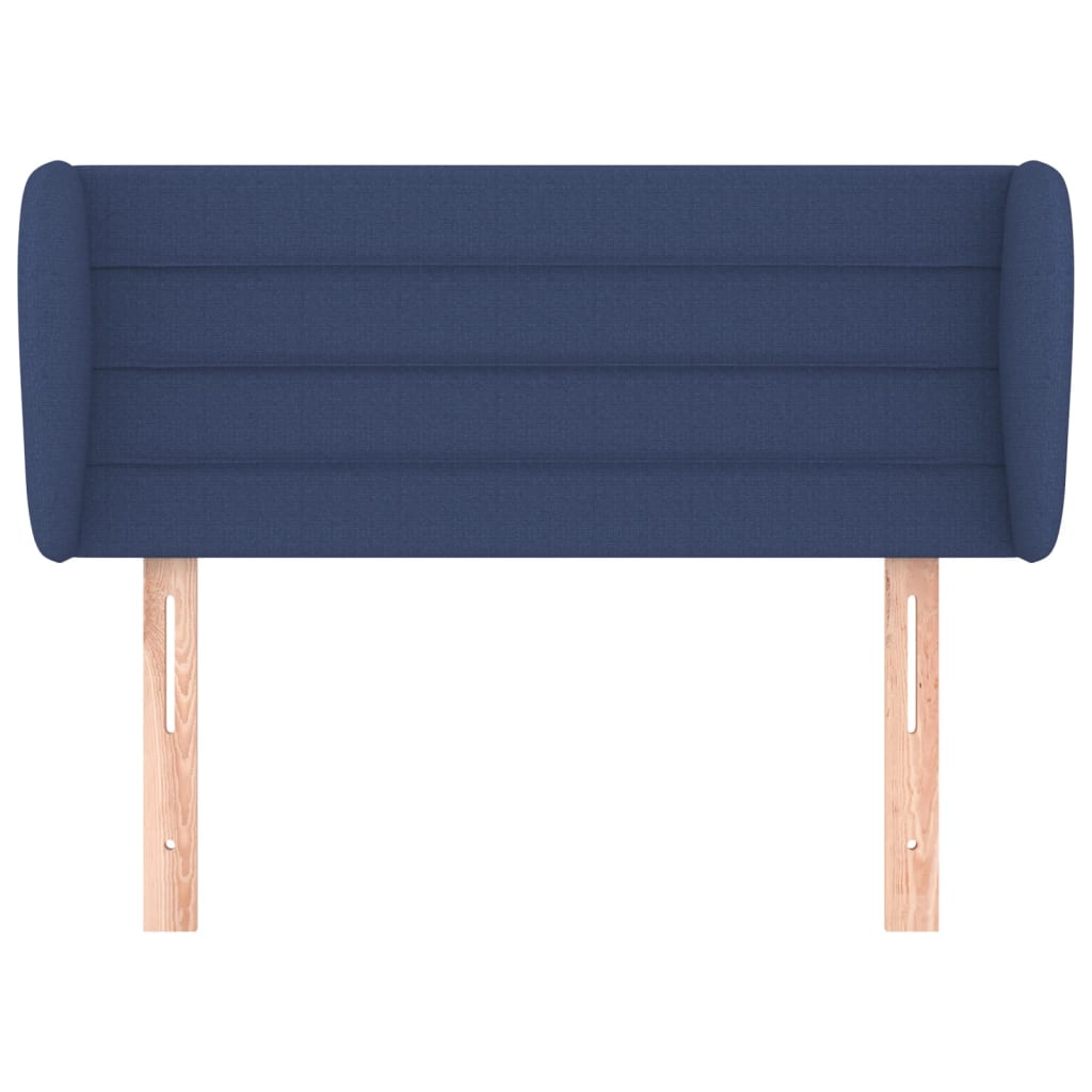 Kopfteil mit Ohren Blau 103x23x78/88 cm Stoff