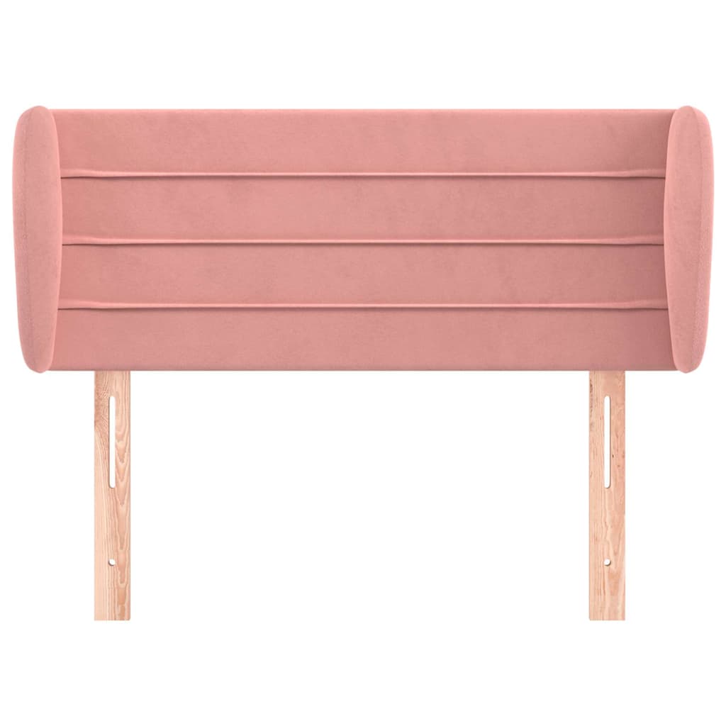 Kopfteil mit Ohren Rosa 93x23x78/88 cm Samt
